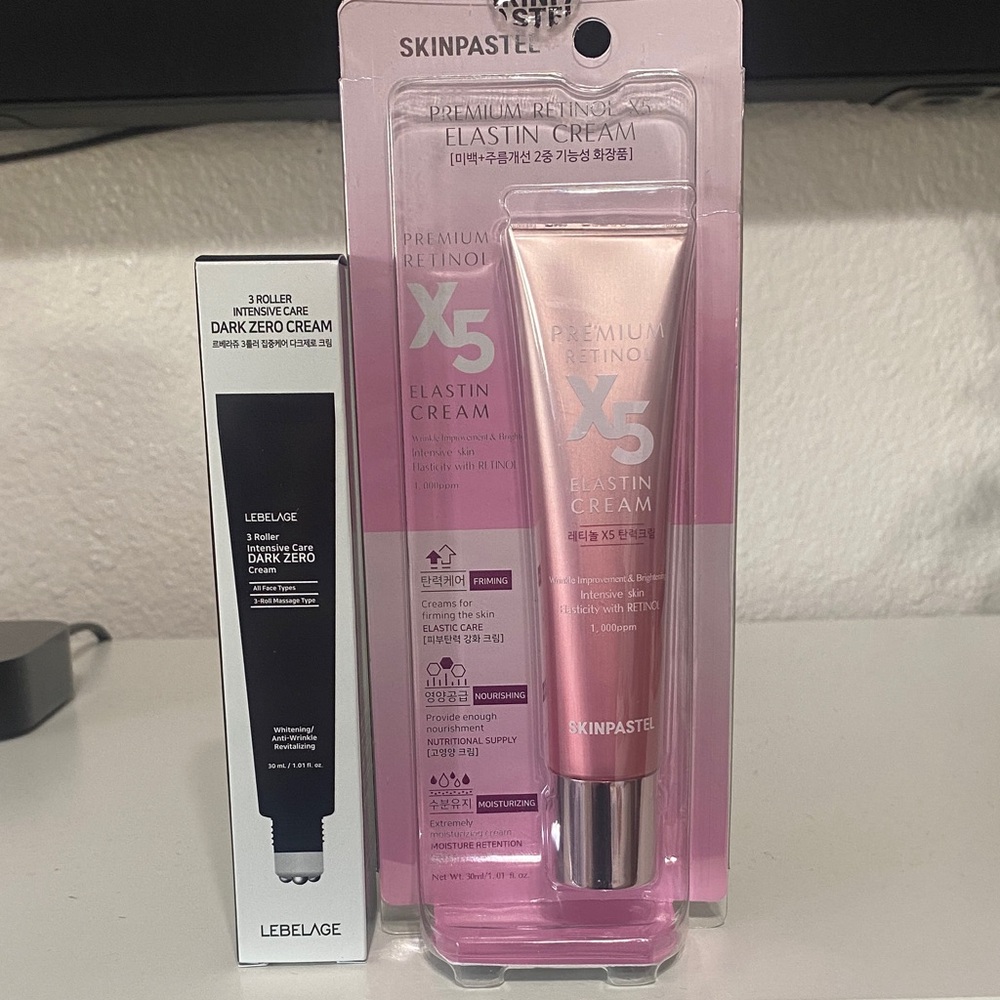 Skinpastel Retinol Elastin Eye Ampoule and Intensive Dark Zero Cream Roller Duo